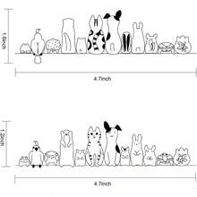 LANGFON Cats Dogs Clear Stamps For Card Making Row Of Cute Animals Front And Back Rubber Stamps Cat Pets Transparent Silicone Seals For Gift Card DIY Scrapbooking Embossing Cards Album Craft Supplies#SSDD B BJNHMJ