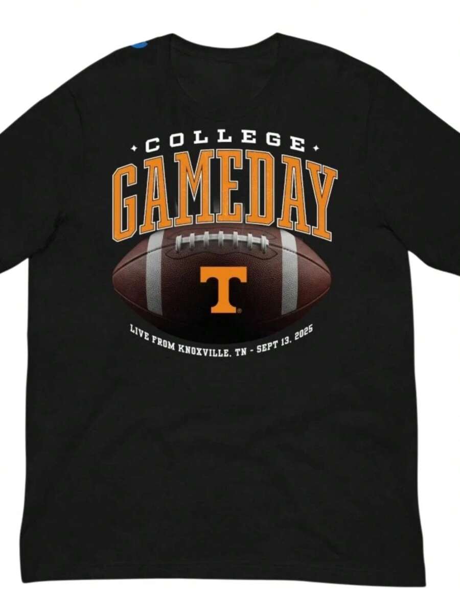 Tennessee Volunteers College Gameday Live From Knoxville, TN Sept 13, 2025 Shirt - 黑色 - 查看 1