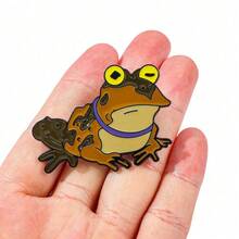 1 Pc Fantasy Cartoon Animal Brooch Classic Frog Shaped Enamel Pin Backpack Clothing Jewelry Metal Badge Accessories A Gift For Friends