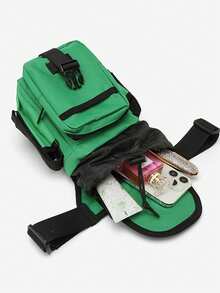 Outdoor Sports Photography Single-Shoulder Crossbody Bag, Waterproof Motorcycle Lure Leg Bag, Oxford Fabric Tactical Waist Bag, Women's Leg Bag - 綠色 - 查看 6