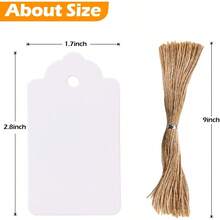 200pcs Premium White Gift Tags With 200 Root Natural Jute Twine Blank Gift Tags With String Ideal For Wedding Christmas Day Thanksgiving And Other Special Occasions Perfect For Personalized Gift Labels And Handmade Present Packaging