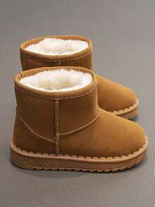 1 Pair Toddler Girls/Boys Soft Sole Anti- Fashion -On Snow Boots, Suitable For Winter