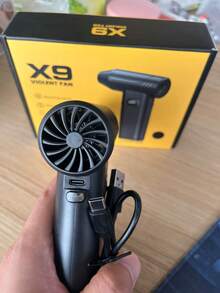 5-Speed 100,000RPM Portable Powerful Mini Turbine Fan, Wireless Handheld High-Speed, Can Be Used For Dusting, Blowing Snow, Igniting Charcoal, And Assisting Outdoor Camping Fire Starters, Multi-Functional Outdoor Use