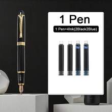 Uma caneta empresarial preta luxuosa - Saída de linhas de caligrafia nítidas/Anotações diárias e assinaturas oficiais/Adequada para estudantes, adultos, empresários/mulheres - Estilo clássico/Escrita suave, material escolar e de escritório