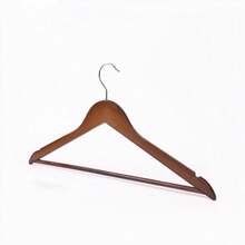 1 pieza Percha de madera maciza premium - Diseño sin marcas para abrigos, trajes y talla grande - Organizador de armario de estilo vintage