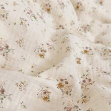Muslin Duvet Cover With Ruffled Edges, 1 Piece Cotton Comforter Cover 47X59'', Pattern 2-Layer Gauze Bedding, No Quilt Or Pillowcases, Bedroom Essential - 色彩繽紛的花朵 - 查看 8