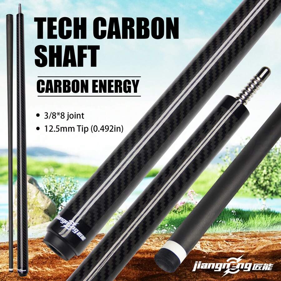 Advanced Pure Carbon 12.5mm Head Club 2025 Head Club Ball Room Head Black Eight Head Club New Public Nine Ball Club Table Tennis Club 1/2 Split Member Club