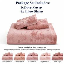 Queen Size 3pcs Ultra Soft Breathable Comforter Cover Set, Luxury Cozy Flannel Duvet Cover With Pillow Shams, 90" X 90", Dark Grey,  And  Bedding Collection - 花瓣粉紅色(無被子) - 查看 6