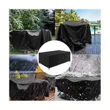 Outdoor Garden Furniture Covers Waterproof, Rainproof, Snowproof Covers Sofa & Chair Covers, Table Covers Dustproof, Outdoor Use Durable Furniture Protective Covers Includes Zippered Storage Bag,Kitchen Decor,Household Items - Black - View 5