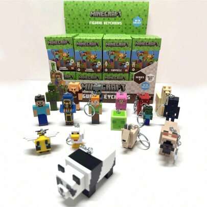 Spin Master 1pc Minecraft Game Modeling Keychain Blind Box Set Series 2, Officially Licensed 1:1 Reproduction Of Backpack Decoration Pendant Party Holiday Birthday Gift