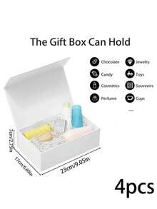 1 件可折叠磁扣礼品盒，适用于情人节、生日、母亲节、节假日和其他场合、圣诞节情人节