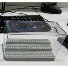 Building Block Minifigure Display Box Transparent Acrylic Display Box Assembly Alternative To Glass Box Plastic Dust-Proof Protection With Matte Black Base Storage Organization Action Figure Desktop Collection Ornament - Minifigure Display Box - View 10