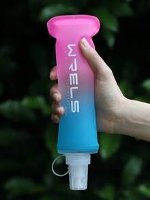 WRELS 1个150毫升/250毫升/500毫升TPU可折叠硅胶软吸嘴水瓶，适用于骑行、露营、徒步、跑步等活动 - 藍玫漸變色 - 查看 6
