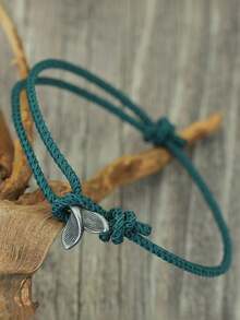 diffone 2mm Handmade Rope Braided Bracelet Antique Black Whale Tail Bracelet For Men Personalized Jewelry - Vintage Fishtail Bracelet - View 6