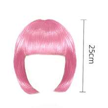 Short Straight Synthetic Wig With Bangs, Suitable For Beginners, Heat Resistant, Applicable For Halloween, Costume Parties, Music Festivals