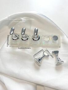 亚克力极光彩虹色矩形钻石形状美甲展示架，树脂水晶珠水钻复古韩国花朵激光 DIY 家居和户外女士母亲姐妹妻子女友婚礼美甲沙龙美容情人节使用