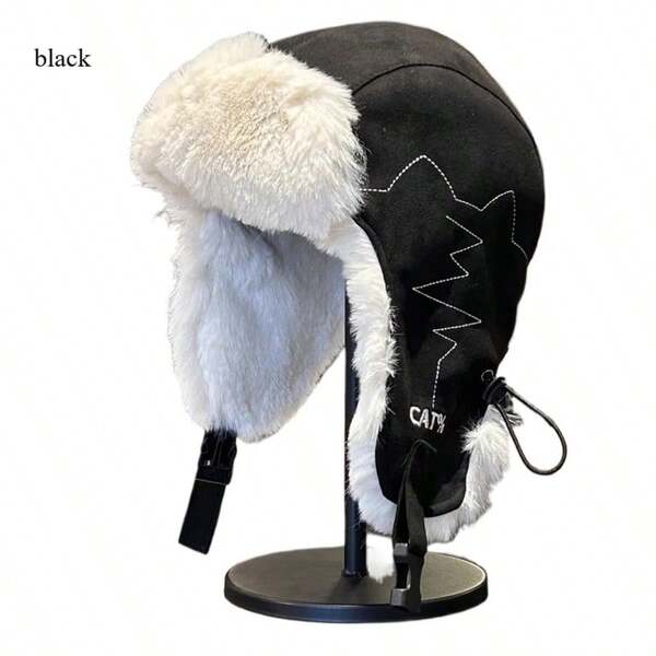 4-Color Options Winter Thermal Lined Warm Windproof Earflap Hat, Unisex Outdoor Cycling Ski Snowboard Flight Cap Accessories For Winter Winter Head Warmer