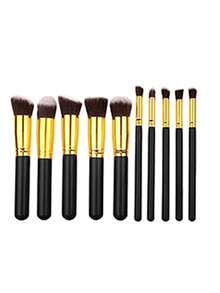 Makeup Brush Kit 10 Pieces Kabuki Brush Precision Makeup Set For Eyeshadow Eyeliner Lips Powder Foundation - 隨機顏色 - 查看 4