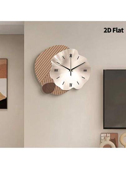 2D Flat 1pc Moderne Minimalist Home ation Creativity Wand Clock, Ultra Quiet Quartz Movement, No Ticking Sound, Painting Klok Living Room, Bedroom Office, able Watch, Unique Personalized, Clear Reading Time, In Bedroom, Studio, Ho Study, Kitchen Cafe, Perfect Family Friends view 2