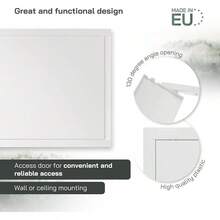 Vent Systems 6'' X 8'' Inch Access Panel - Easy Access Doors - ABS Plastic - Access Panel For Drywall, Wall And Ceiling Electrical And Plumbing Service Door Cover White - 2 - View 5