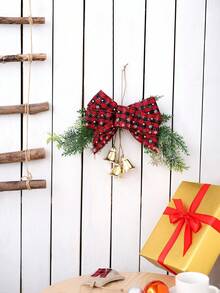 1 Piece Artificial Christmas Bell Hanging Decoration, Christmas Hanging Item For Wedding Parties And Indoor Decoration, Festival Party Gift, For Hanging, Valentine's Day Decoration, Home Aesthetics Room Decoration, Wall Hanging. - Multicolor - View 3
