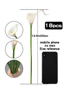 50支/30支/20支/10支/22支/18支/5支/1支 米色仿真花，丝绸莲花，13.4英寸（约34厘米），适用于母亲节、复活节、家居、厨房和婚礼装饰，新娘捧花、胸花、腕花、婚礼拱门、派对装饰、礼品包装、餐厅中心装饰。 - 彩色 - 查看 18