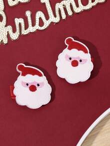 2pcs Christmas Cute Santa Claus/Antler/Gingerbread Man Hair Clips