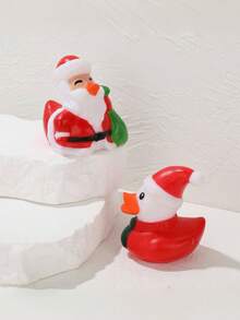 1 sztuka/5 sztuk gumowej kaczki świątecznej, świąteczny prezent na biurko, świąteczne rękodzieło DIY, prezent wodny, mała gumowa kaczuszka, słodka piszcząca kaczuszka, Wielkanoc, prezent na imprezę świąteczną, wymiana w klasie, dekoracja imprezy, nagroda w grze, prezent zimowy