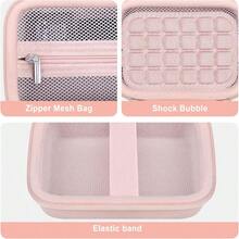 Digital Camera Case Compatible With  PIXPRO FZ55 FZ45 Friendly Zoom Digital Camera Vlogging Camera Storage Holder Travel Bag With Mesh Pocket For Battery USB Cable SD Card Pink - 粉色 - 查看 4