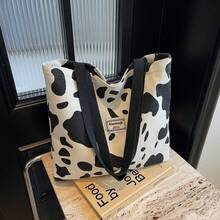 1pc Fashion Student Korean Style One Shoulder Handbag, Large Capacity Commuter Bag, Niche Artistic Tote Bag For Women