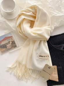 1pc Premium Imitation Cashmere Scarf, Solid Color, Versatile, Unisex, Warm For Autumn/Winter - Multicolor - View 22