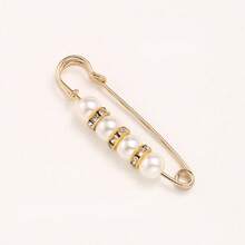 Clip de cintura con perlas falsas, hebilla anti-exposición para suéter de mujer, fijador de cintura, fijador de bufanda, clip de para pañuelo de cabeza, hebilla de chal, broche de ropa, broche de suéter, broche de mujer