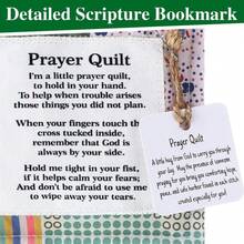 Pocket Prayer Quilt With Cross Inside, Mini Handwritten Prayer Quilt, Handmade Square Pocket Quilt, Christian Encouragement Gifts For Friends And Family, Thanksgiving, Christmas, Pastor, And Appreciation Gifts - 24pcs Fresh - View 5