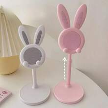 Little Rabbit Mobile Phone Stand, Height Adjustable, Suitable For Live Streaming And Video Shooting, Cute Decorative Base, Lightweight Design, Ergonomic Support, No Need For Handheld Smartphone Holder, Suitable For Mobile Photographers And Social Media Creators