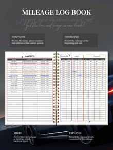 1 pezzo Libretto per registrare i chilometri, 106 pagine Tracker delle spese di viaggio con registrazione di chilometri aziendali e personali, carburante, parcheggio e pedaggi, per ufficio, consegne e piccole imprese