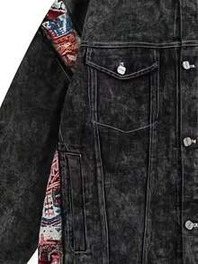 Men Denim Jackets - màu đen - Xem 4