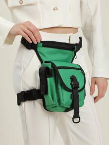 Outdoor Sports Photography Single-Shoulder Crossbody Bag, Waterproof Motorcycle Lure Leg Bag, Oxford Fabric Tactical Waist Bag, Women's Leg Bag - 綠色 - 查看 2