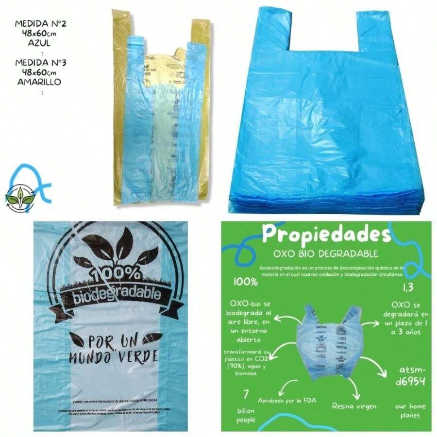 Compost, Lawn And Leaf Bags - 140 Pack Azul + 40x52cm - View 1