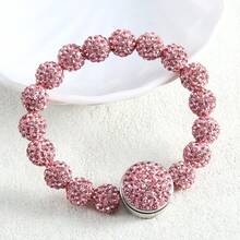 1pc New Fashionable Luxury Bohemian Style 10mm Bling Bling 6-Layer Clay Rhinestone Beaded Bracelet, Detachable Clay Rhinestone Clasp, Gift For Women