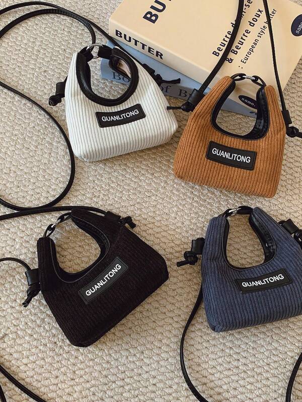 حقيبة كتف مصنوعة من القطيفة بتصميم مائل، حقيبة صغيرة للنساء عبر الجسم بطراز أنيق