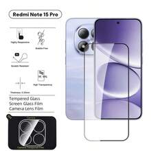 [2 In 1 Kit - Screen Film + Lens Protector] Suitable For Redmi Note 15 Pro, Tempered Glass Screen Protector Full Coverage Anti-Peeping High Definition, Redmi Lens Film For Note 14/13C/13R