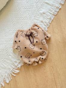 Soft & Warm Palace Style Pet Dress With Bow Tie, Suitable For Small & Medium Dogs & Cats, Cozy House Outfit