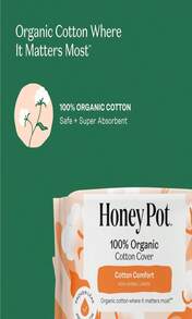 The Honey Pot Company - Non-Herbal Everyday Panty Liners For Women - Organic Cotton Cover &Amp; Ultra-Absorbent Pulp Core - Sanitary Pads - Feminine Care - 30 Ct - ColorD - 查看 3