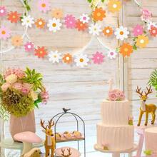 Henoyso 5 Pack Daisy Boho Party Decorations Daisy Banner Garland Groovy Hippie Flower Cutouts For Summer Wedding Birthday Shower Retro Party Favor Supplies Pastel Colors# DOUYYY