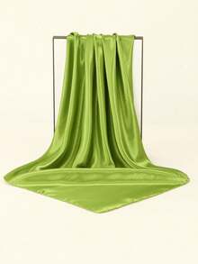 1 chiếc khăn vuông 90cm thanh lịch, đơn sắc, dễ thương - Xanh đậm - Xem 7