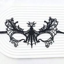 1 件黑色镂空蕾丝性感面具，适合化妆舞会、派对服装、角色扮演、万圣节、情人节 - 彩色 - 查看 4