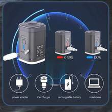 RAF 便携式真空泵，适用于衣物、床垫等，迷你电动气泵，无线气泵，露营必备，便携式无线空气压缩机，充气/放气泵，适用于充气垫、气垫床、充气船、游泳圈等。