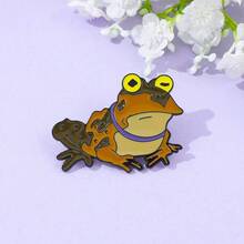 1 Pc Fantasy Cartoon Animal Brooch Classic Frog Shaped Enamel Pin Backpack Clothing Jewelry Metal Badge Accessories A Gift For Friends