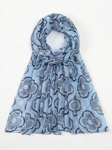 1 Stück Blume Muster süßer, lässiger Streetstyle Polyester Schal, ganzjährig