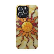 Yellow Gold Sun Stained Glass Printed Tough Phone Case Compatible With IPhone 16/15/14/13/12/11/X/Xs/Xr/8 With Dual-Layer Defense And Wireless Charging Ready|   Celestial Stars Print Fashion  High Quality Design Accessories - 混色 - 查看 10